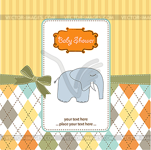 New baby boy announcement card - vector image