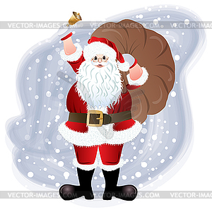 Santa Claus, greeting card design - vector clipart