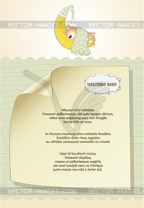 New baby welcome card - vector image