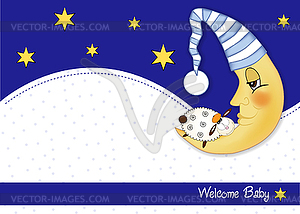 New baby arrival card - vector clipart