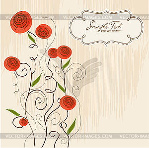 Pattern background with flowers - vector clipart