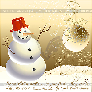 Snowman - vector image