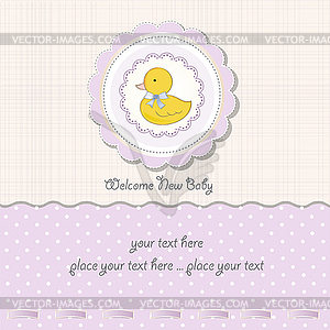 Baby girl shower card - vector EPS clipart