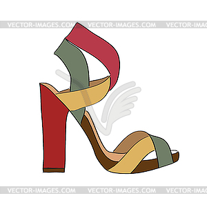 Shoes on high heel - stock vector clipart