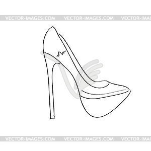 Shoes on high heel - royalty-free vector image