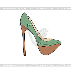 Shoes on high heel - vector clip art