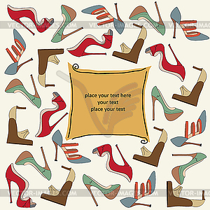 Shoes background - vector image