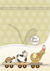 Customizable baby card - vector image