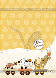 Customizable baby card - vector clipart