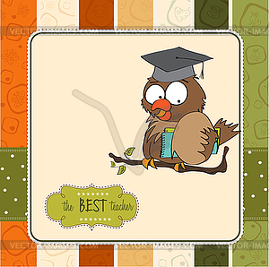 Owl Teacher format - vector clipart