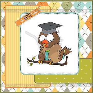 Owl Teacher format - vector clip art