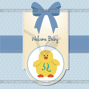 Новые мальчика Welcome Card - векторная графика