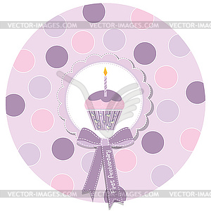 First birthday card - vector clipart