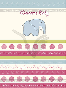 New baby boy announcement card - vector clipart