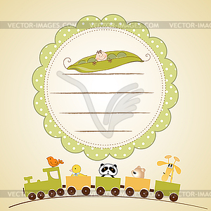 Welcome baby card - vector clipart / vector image