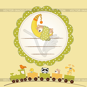 Welcome baby card - vector image