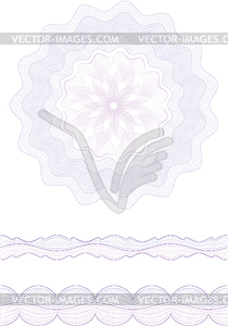 Rosette, border - vector image