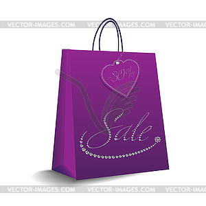 Shopping bag - color vector clipart