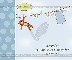 New baby boy shower card - royalty-free vector image