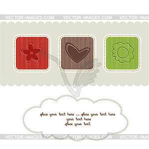 Delicate floral greeting card - vector clip art