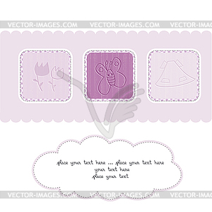 Welcome New Baby Card - vector clipart