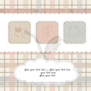 Welcome New Baby Card - vector clipart