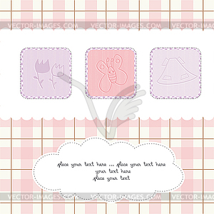 Welcome New Baby Card - vector image