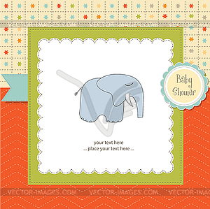 New baby boy announcement card - vector clipart