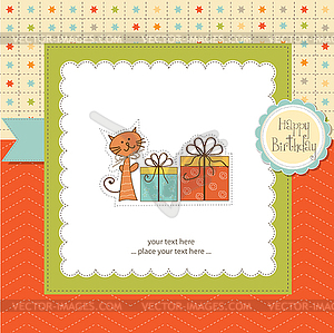 Birthday announcement card - vector clipart