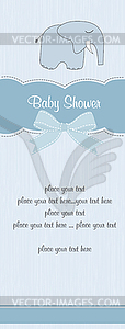 New baby boy announcement card - vector clip art
