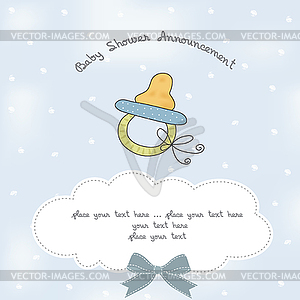 New baby boy shower card - vector EPS clipart