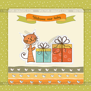 Birthday announcement card - vector EPS clipart