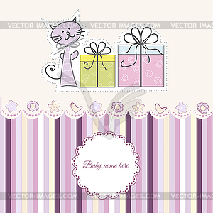 Birthday announcement card - vector clipart