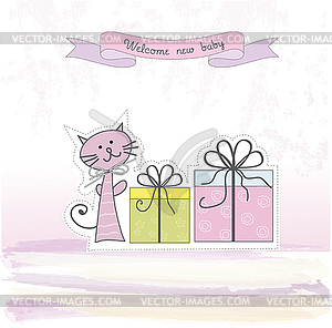 Birthday announcement card - vector image