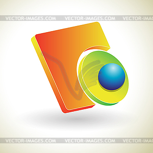 3d abstract sign - vector clip art