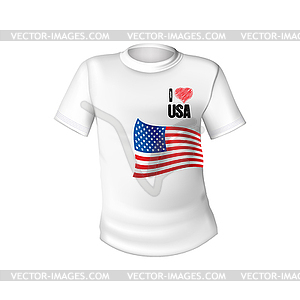 American stylish t-shirt - vector clipart