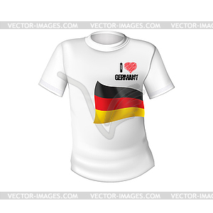 German t-shirt flag - vector image