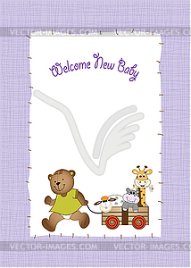 Baby shower greeting card - vector clipart