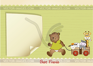 Baby shower greeting card - vector image