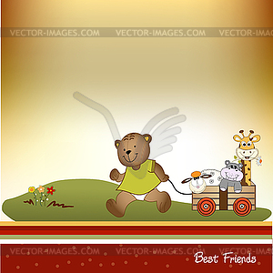 Baby shower greeting card - vector image