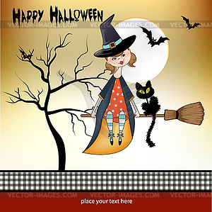 Хэллоуин ведьмы фоне - изображение в векторе