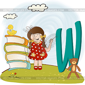 Children alphabet letters - vector clipart