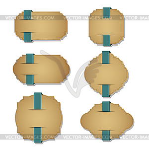 Label items set format - color vector clipart