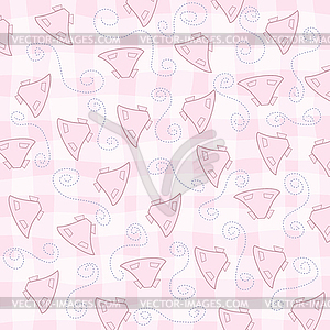 Childish pattern with baby dresses - vector image