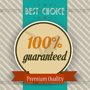 Retro best choice message - vector clipart