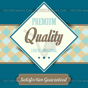 Premium Quality poster, retro vintage design - vector image