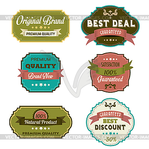 Set of vintage retro labels - vector clipart