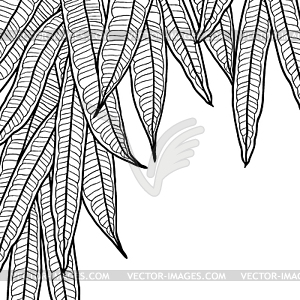 Abstract natural background with long leaves - vector EPS clipart