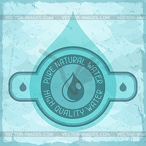 Pure natural water background in retro style - vector clipart