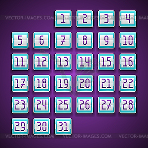 Mechanical scoreboard numbers calendar - vector clip art
